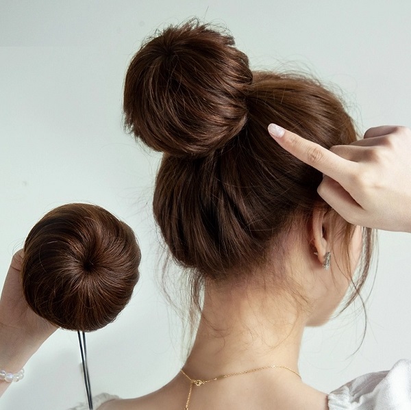 オカセン　ヘアアレンジウィッグ 楽天市場】お団子 ウィッグ シュシュ ポイントウィッグ 部分