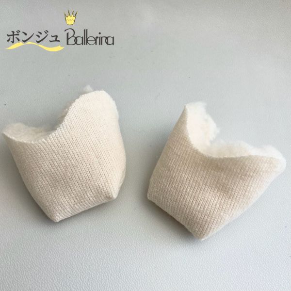 トウパッド ボンジュバレリーナ ボア  トゥパッド 衝撃吸収 痛み軽減 もこもこ ボア素材 厚手