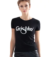 グリシコ バレエTシャツ Grishkoのロゴ入り★シンプルでカッコイイ♪( ブラック )