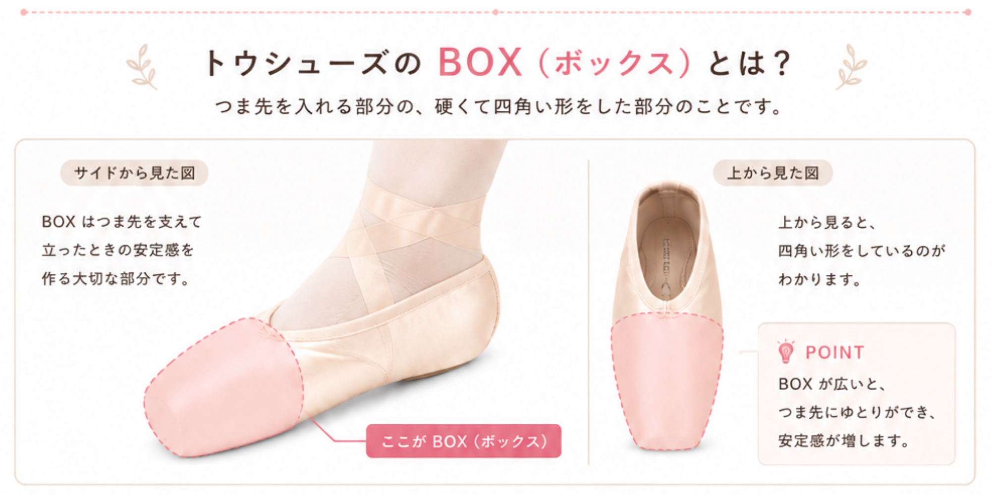 トウシューズのBOX（ボックス）について